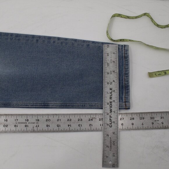 Reiss jeans womens 29 L28 Bay high waist Blue stretch Denim pockets straight - Picture 7 of 11